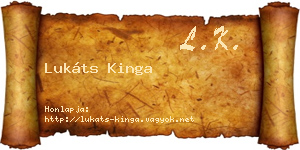 Lukáts Kinga névjegykártya